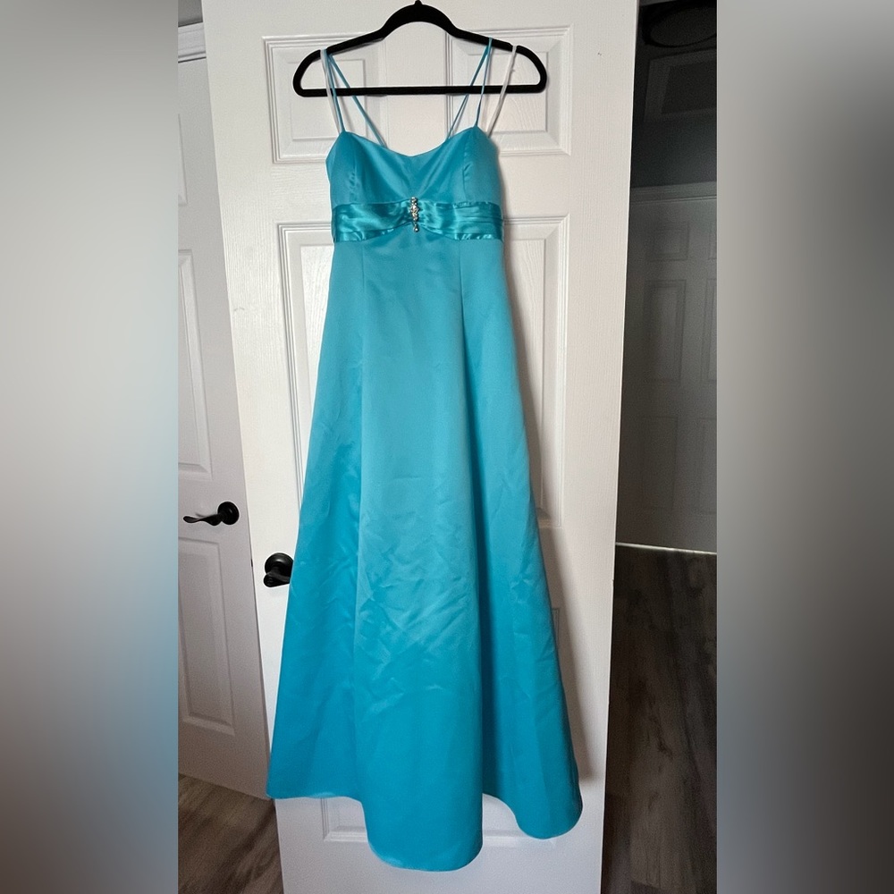 Beautiful turquoise evening dress